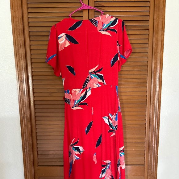 A New Day Red Floral wrap dress - Picture 6 of 7